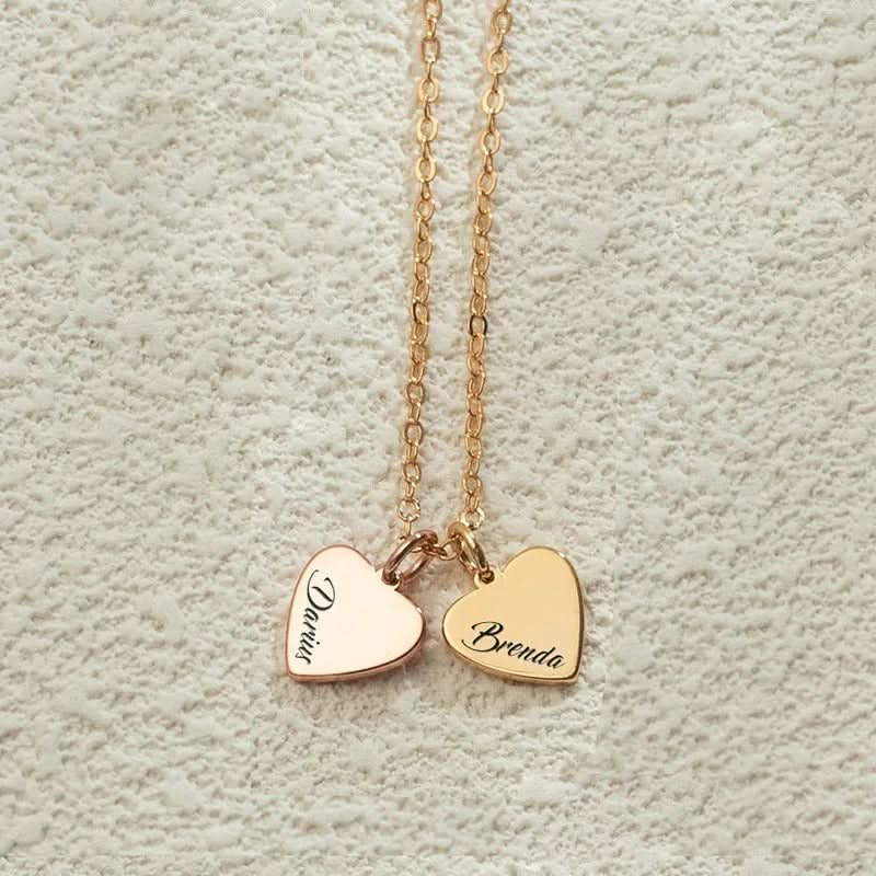 1–5 Minimalist Hearts Name Necklace