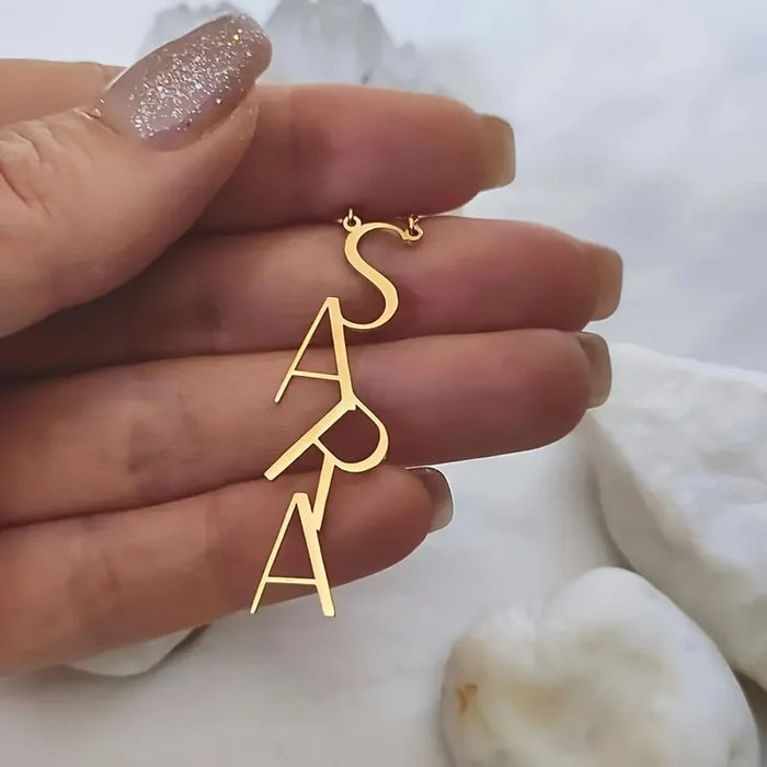 Vertical Custom Name Necklace