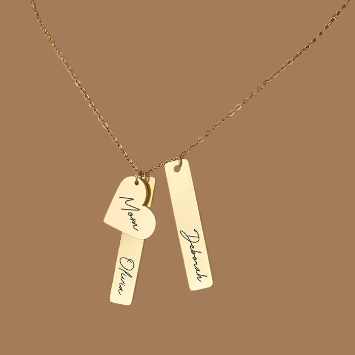 Custom Vertical Bar Name Necklace