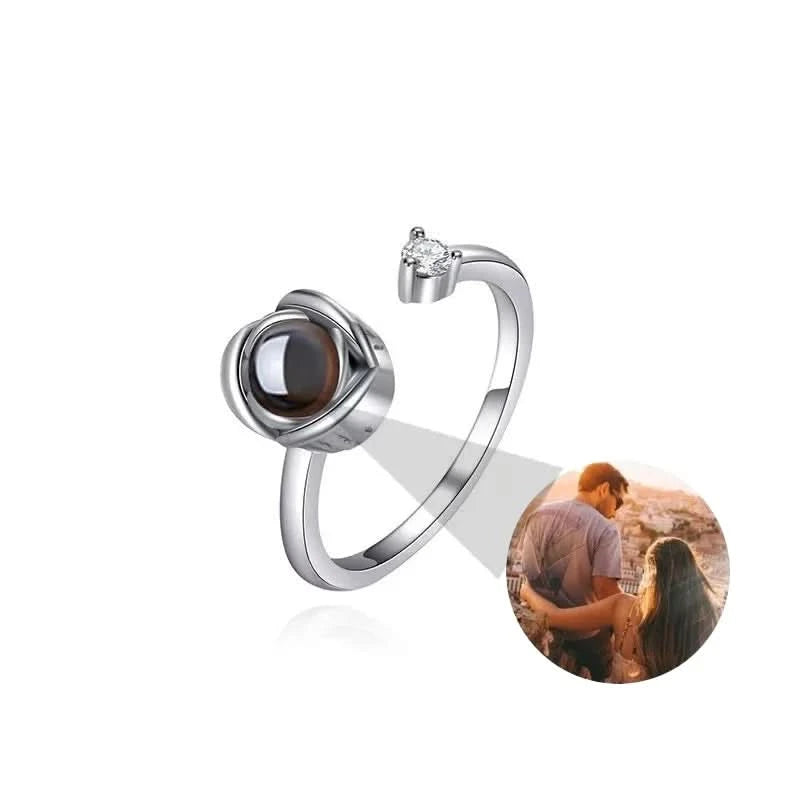 Love You Written 100 Languages Projection Ring