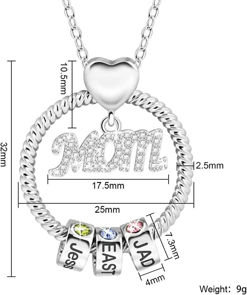 Mother Daughter Promise Birthstone Name Necklace