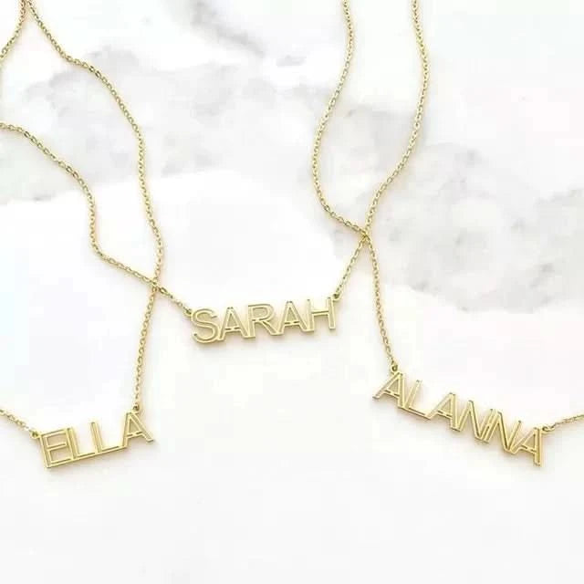 Custom Name Necklace Cut-Out Personalization