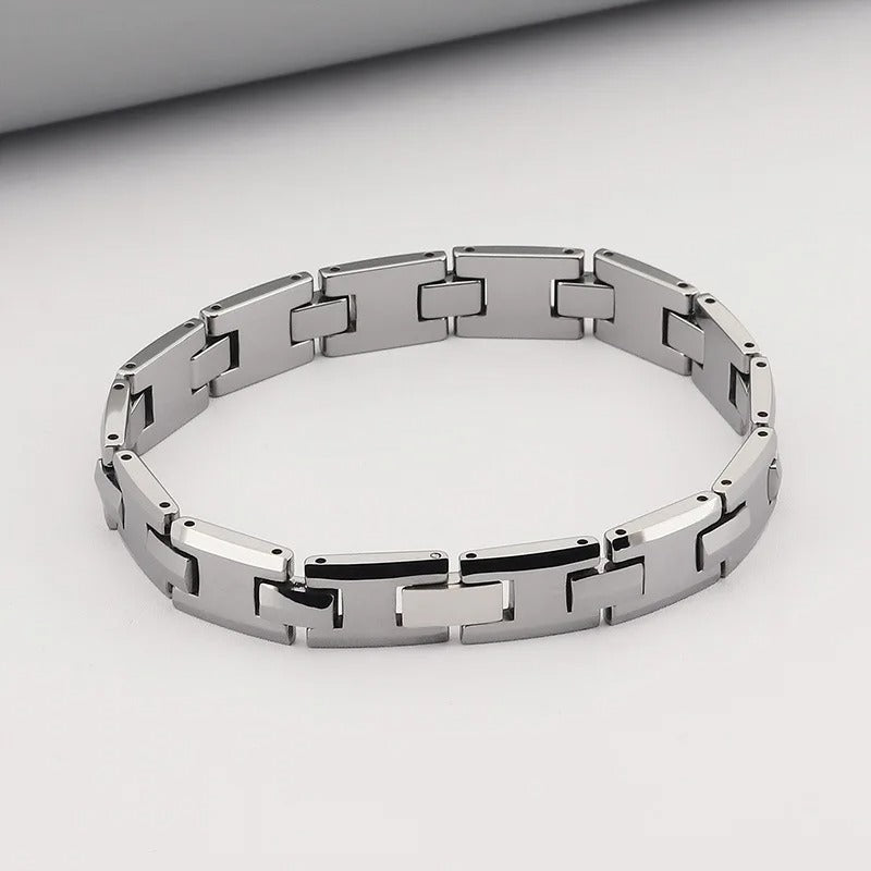Mirror Finish Tungsten Link Bracelet