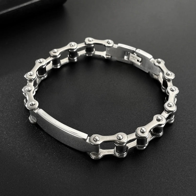 Bike Chain Personalized Name ID Bracelet