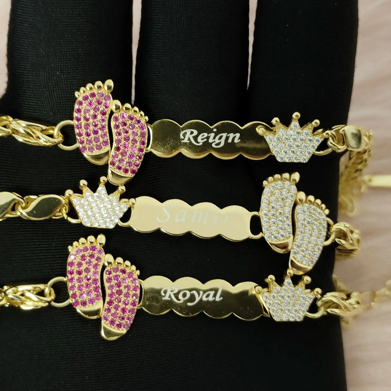 Personalized Name Bracelet for Newborn – CZ Customizations
