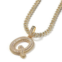 Gold - Cubic Zircon Letter Custom Name Necklace - Sairahaz