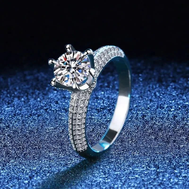 Sairahaz Round Cut Moissanite 1-3 Carat Engagment Solitaire Ring