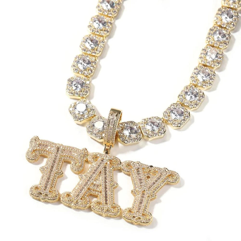 Hiphop Iced Out Bold Customized Name Necklace