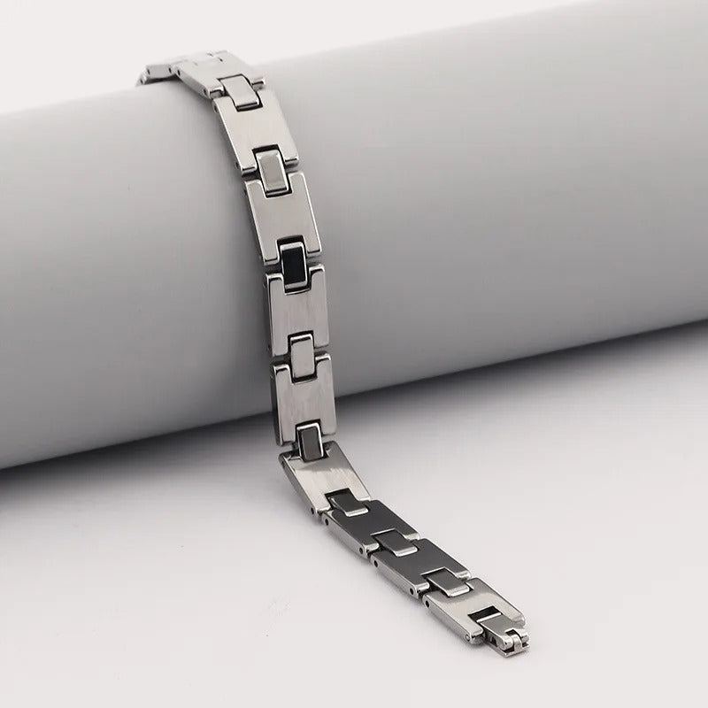 Mirror Finish Tungsten Link Bracelet