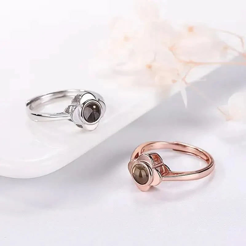 Custom Photo Clover Projection Ring