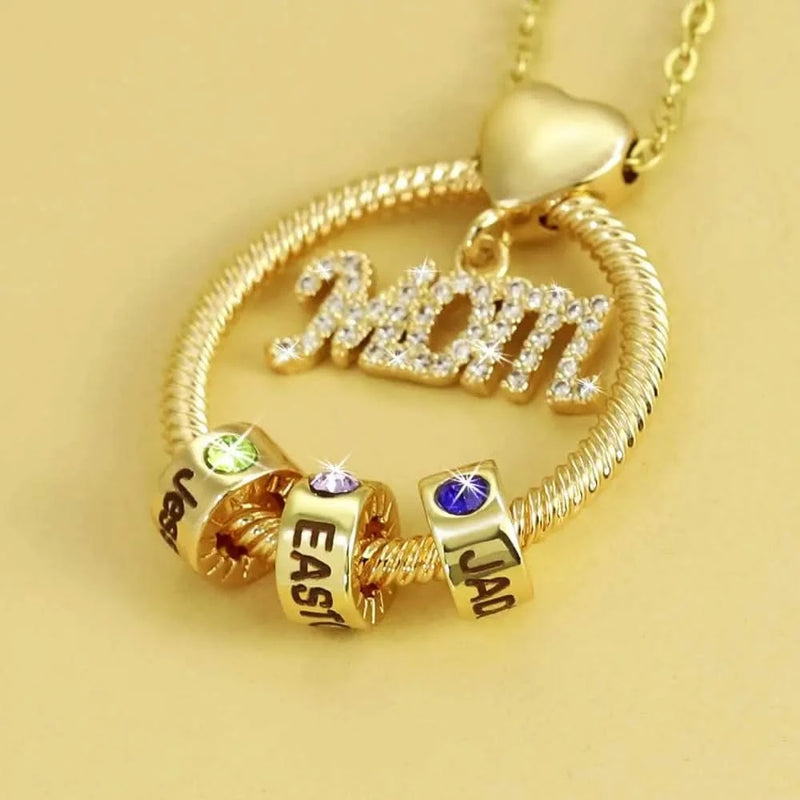 Mother Daughter Promise Birthstone Name Necklace