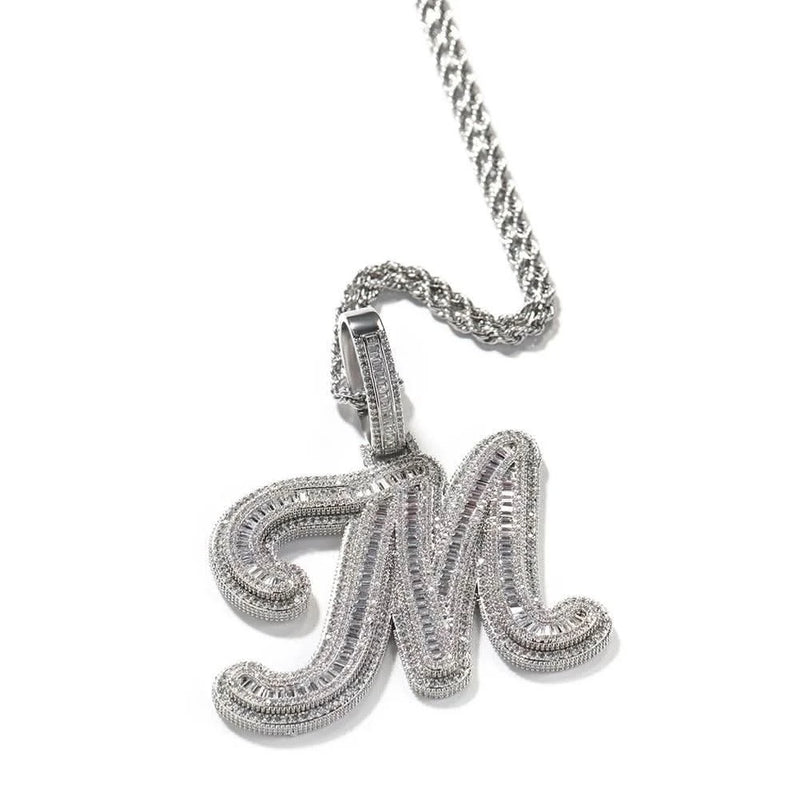 Cubic Zircon Letter Custom Name Necklace