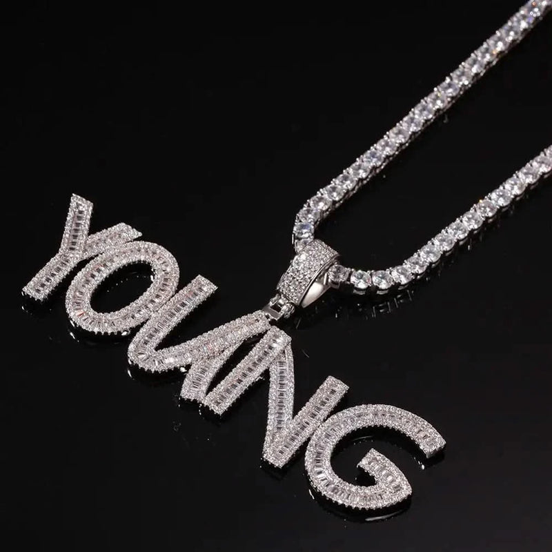 Hiphop Iced Out Letters Customized Name Necklace