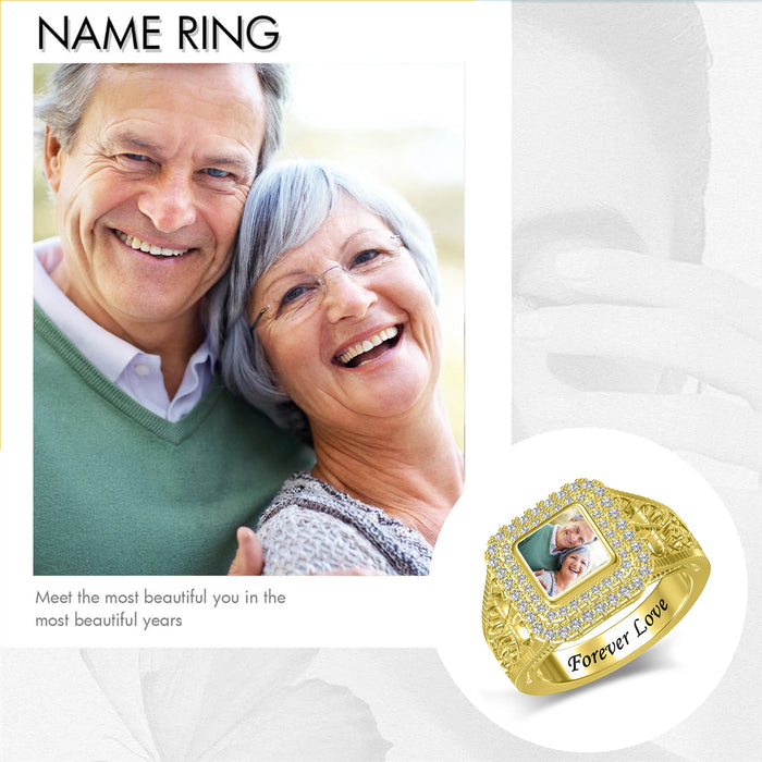 Custom Picture CZ Ring