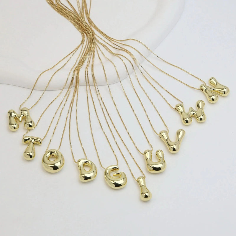 Bubble Initial Necklace