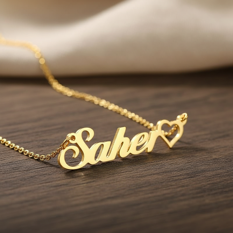 Customized Name Necklace with Heart