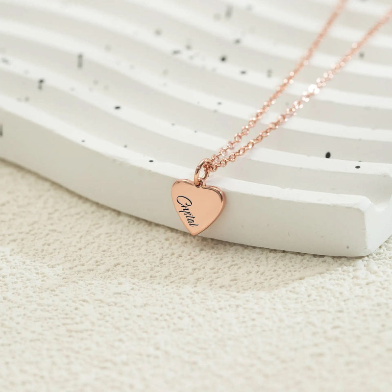 1–5 Minimalist Hearts Name Necklace