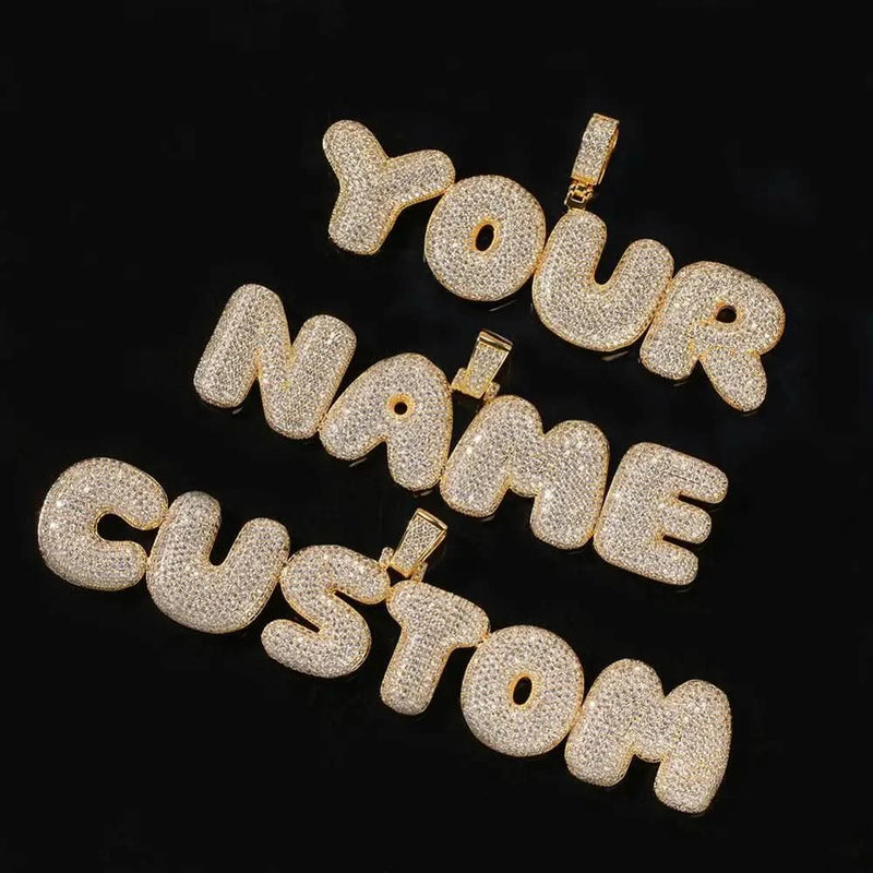 Hiphop Iced out Bubble Customized Name Necklace