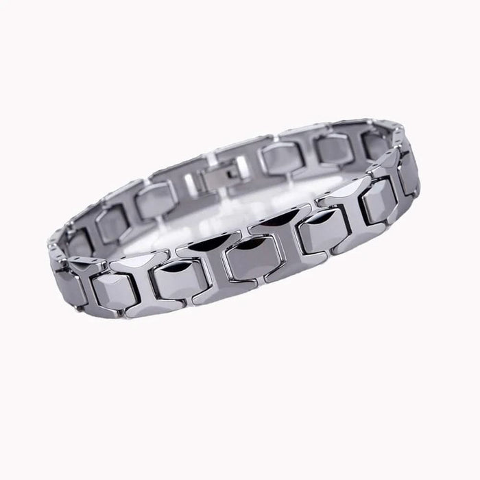 Polished Tungsten Carbide Link Bracelet