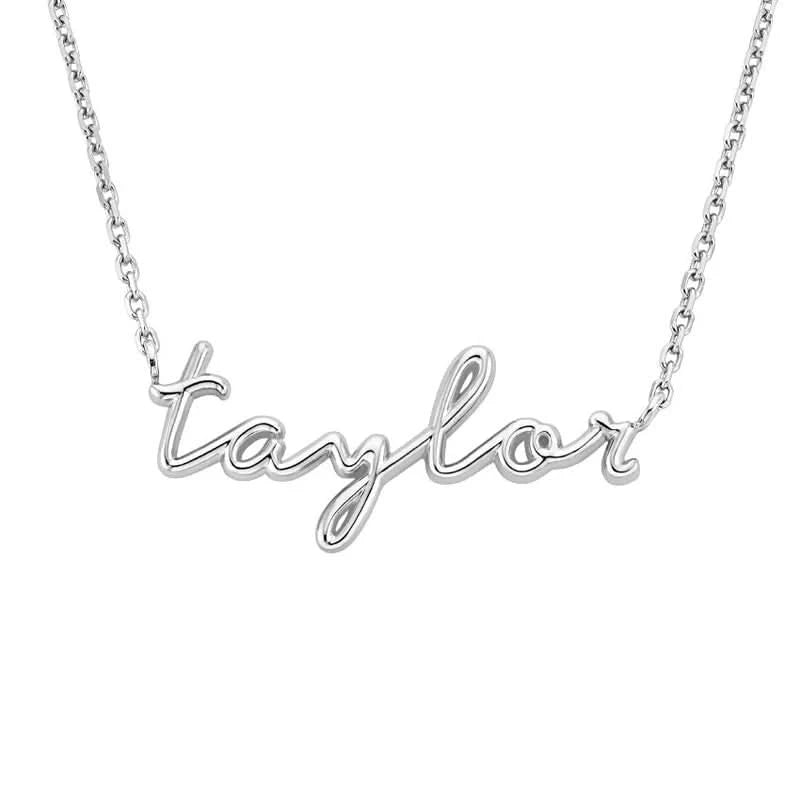 14K Gold 3D Cursive Custom Name Necklace