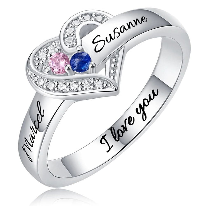 Birthstone Ring with Children's Names