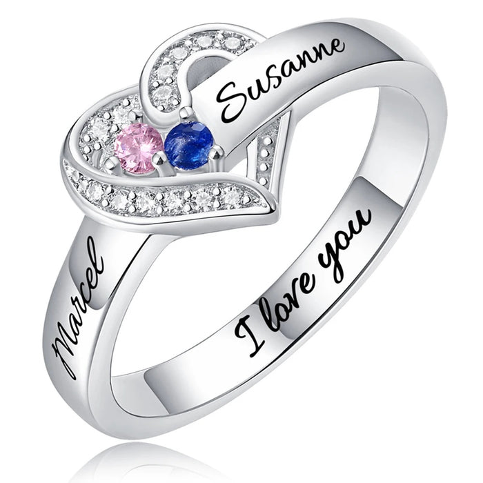 Birthstone Ring with Children's Names