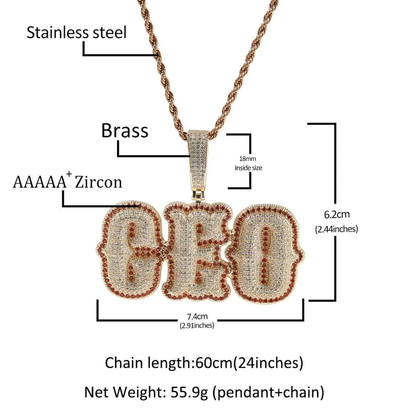 Custom Hiphop Name Necklace Stainless Steel