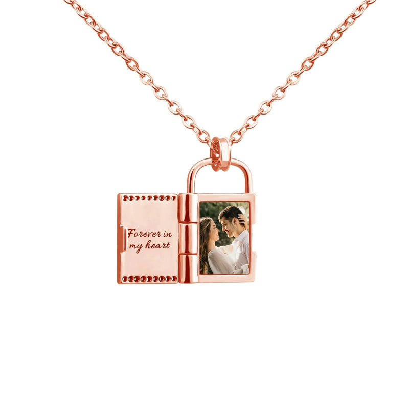 Notebook Locket Custom Picture Pendant - Personalized Engraving