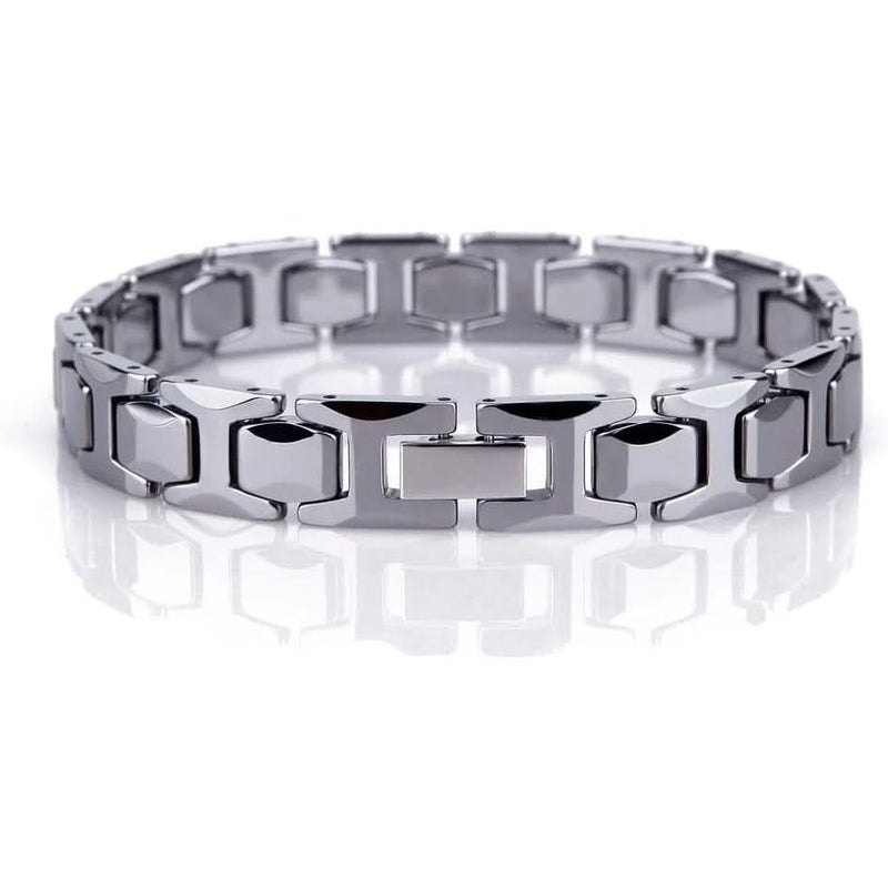 Polished Tungsten Carbide Link Bracelet