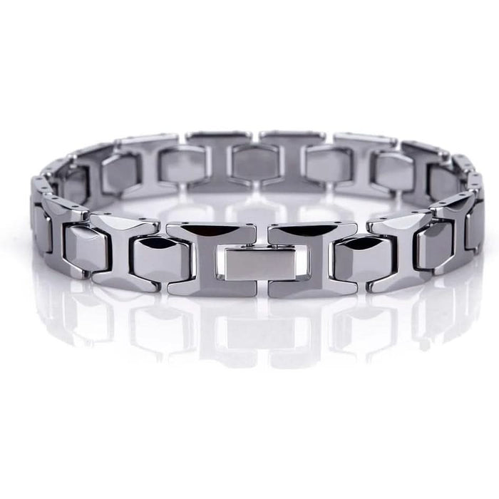 Polished Tungsten Carbide Link Bracelet