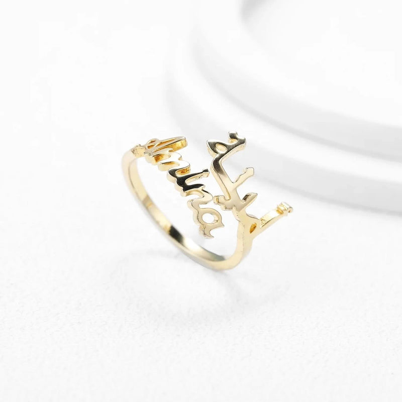 Custom Name Ring Arabic with English Names