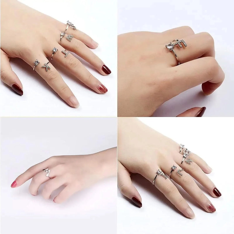 Custom CZ Initial Ring
