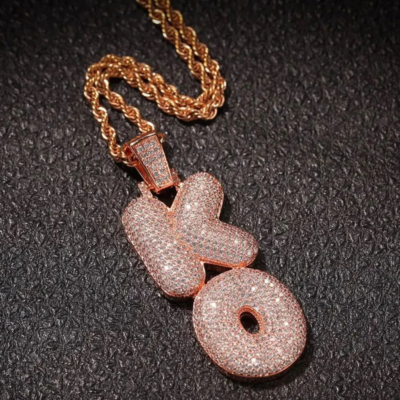Hiphop Iced out Bubble Customized Name Necklace