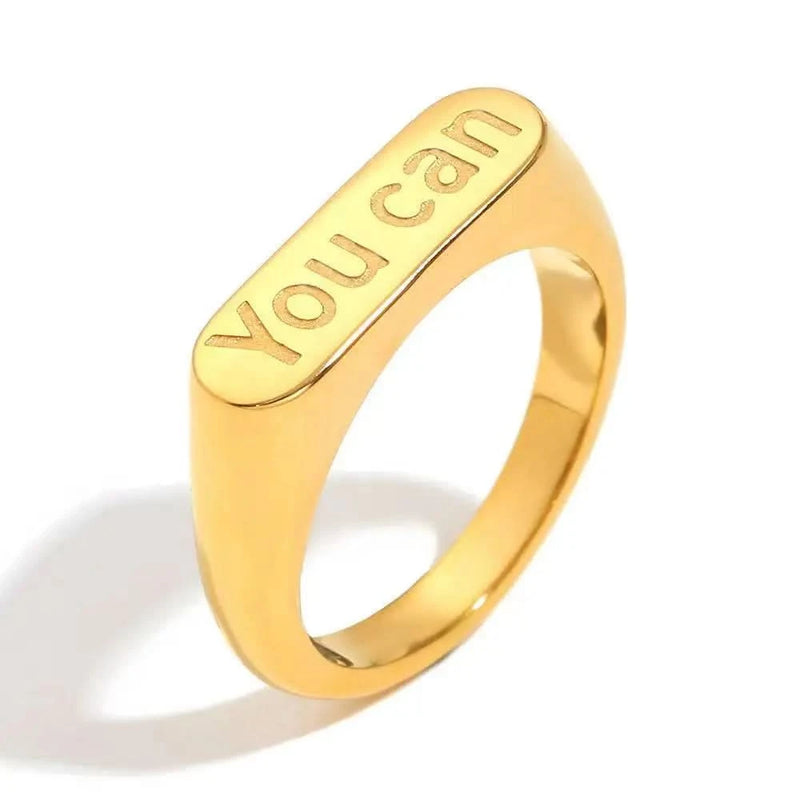 Custom Engraving Name Ring