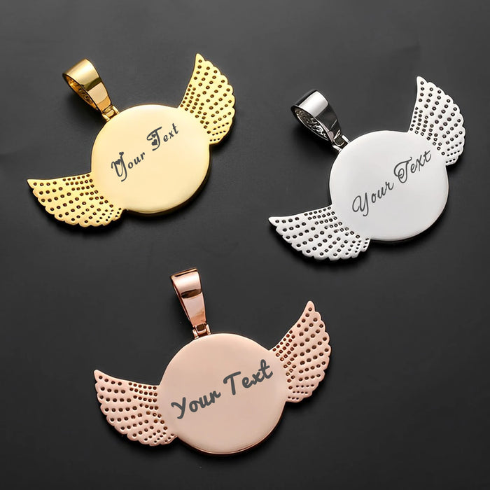 Angel Wings Custom Picture Pendant – Personalized Gift