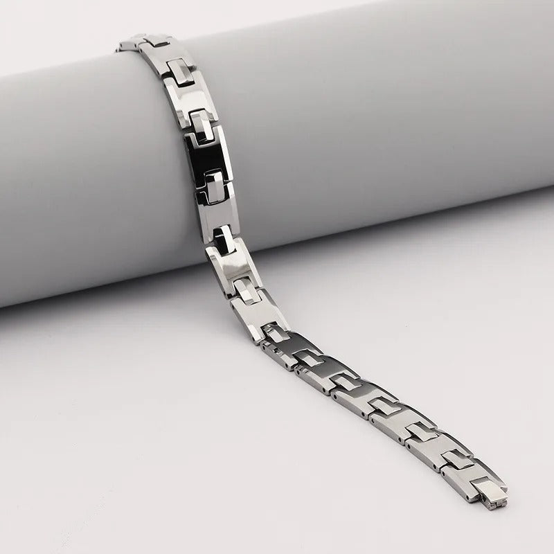 Mirror Finish Tungsten Link Bracelet