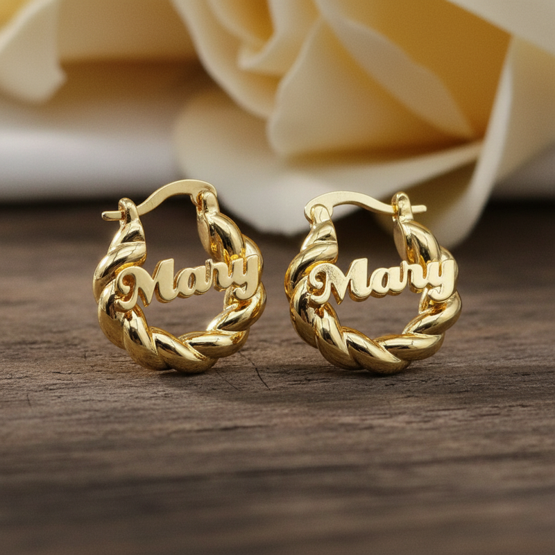 Baby Custom Name Earrings