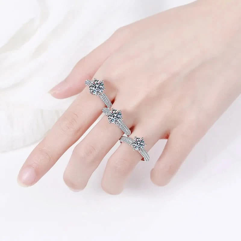 Sairahaz Round Cut Moissanite 1-3 Carat Engagment Solitaire Ring