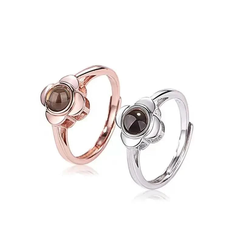 Custom Photo Clover Projection Ring