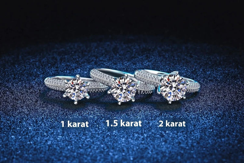 Sairahaz Round Cut Moissanite 1-3 Carat Engagment Solitaire Ring