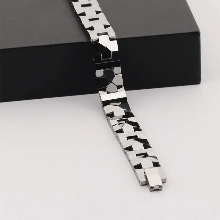 Crosss 3D Tungsten Carbide Bracelet