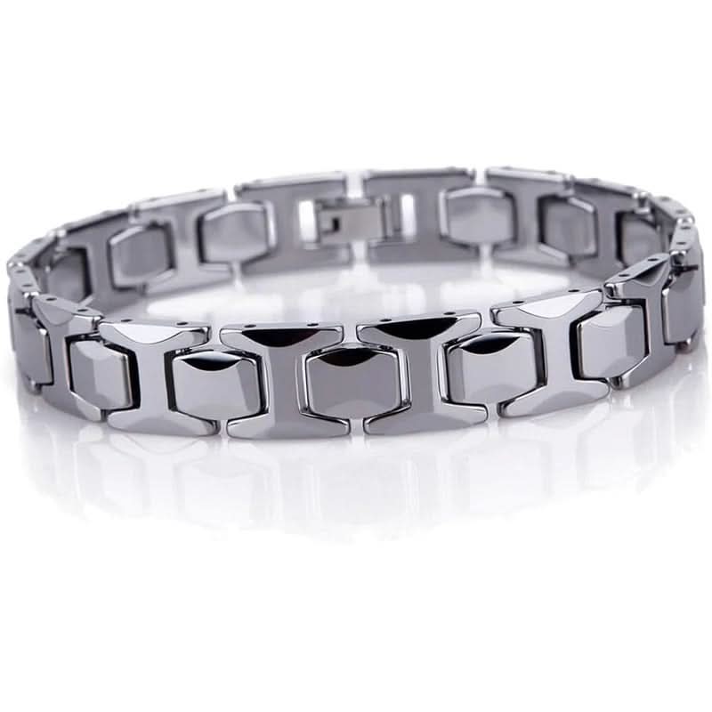Polished Tungsten Carbide Link Bracelet