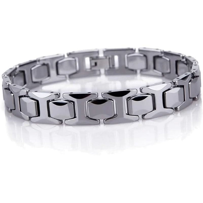 Polished Tungsten Carbide Link Bracelet
