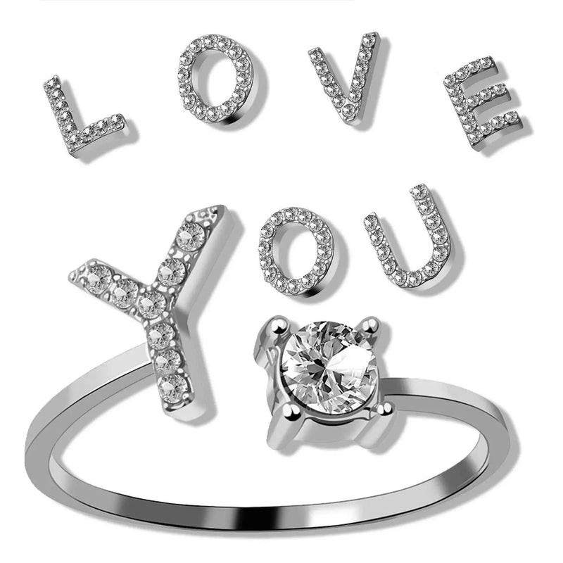 Custom CZ Initial Ring