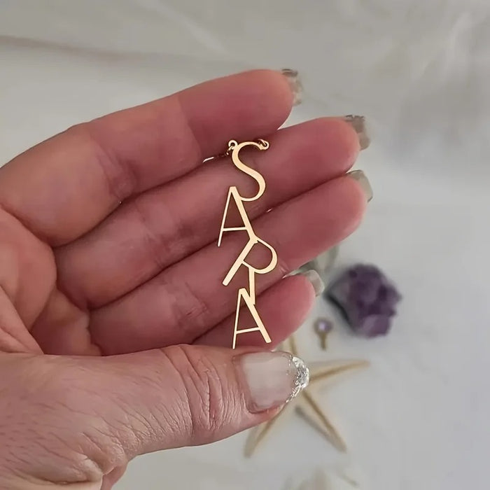 Vertical Custom Name Necklace