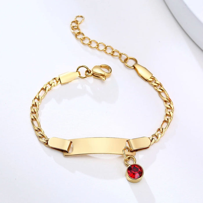 Personalized Birthstone Kids Name Bracelet