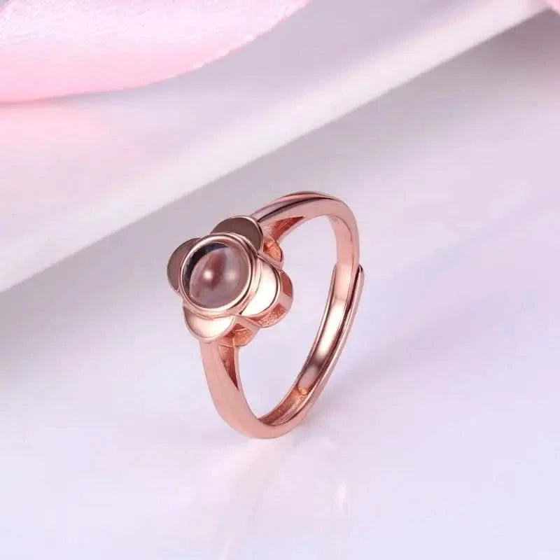Custom Photo Clover Projection Ring