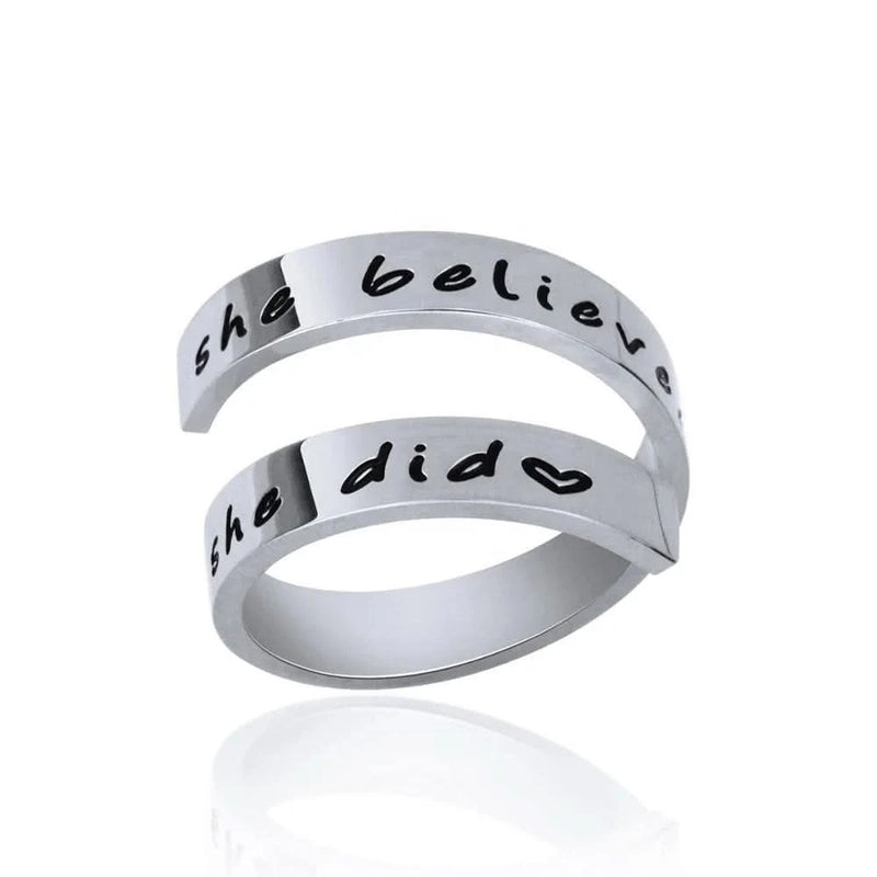 Warp Graduation Gift Name Ring