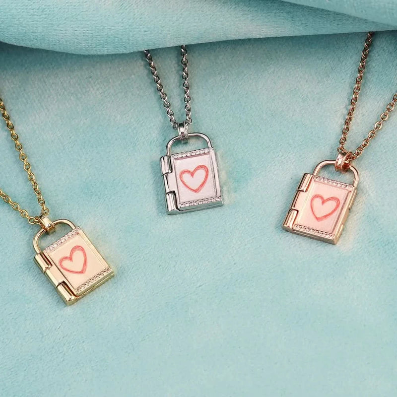 Notebook Locket Custom Picture Pendant - Personalized Engraving