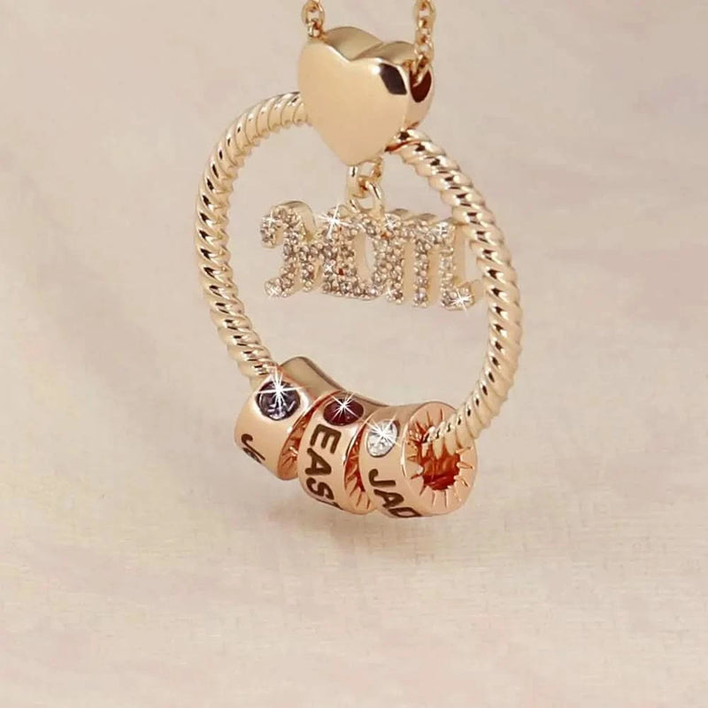Mother Daughter Promise Birthstone Name Necklace